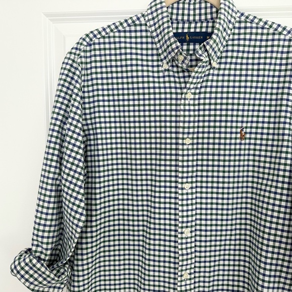 Ralph Lauren Other - Ralph Lauren Blue, Green & White Checkered Oxford Shirt- Polo Button Down